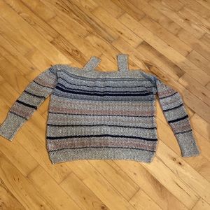 Striped Off-Shoulder Sweater Top